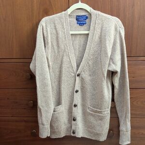 Pendleton Beige Cardigan Washable Wool